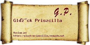 Glück Priszcilla névjegykártya